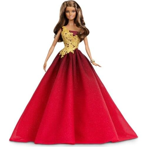 Genuine Top Brand Barbie 2016 Holiday Dolls For Girls Princess Christmas Birthday Toys Girls Original Barbie Dolls