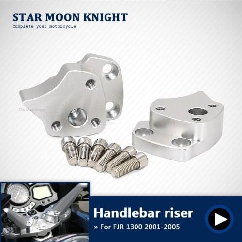 25mm Handlebar Riser For Yamaha FJR1300 FJR 1300 2001 2002 2003 2004 2005 Silver Handle Bar Risers Motorcycle Accessories Parts