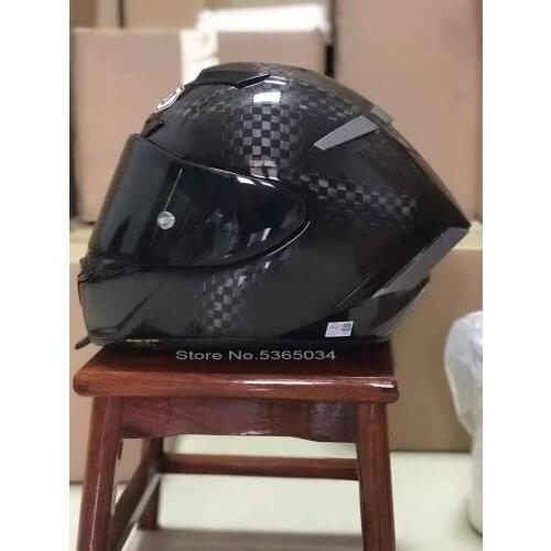 Full Face Motorrad helm X14 schwarz CARBON FASER material Helm Reiten Motocross Racing Motorrad Helm