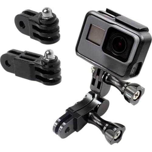 Prolong Extension Connector Adapter 3-Way Pivot Arm Helmet Mount For GoPro 5/4/3 R9JB