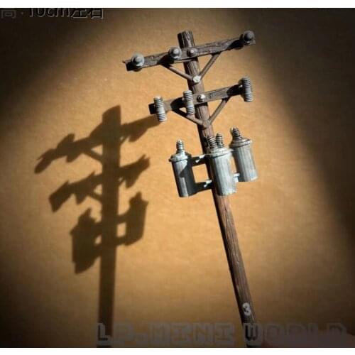 1/64 resin die-casting scene props retro telephone pole micro landscape shooting model scene layout collection free shipping