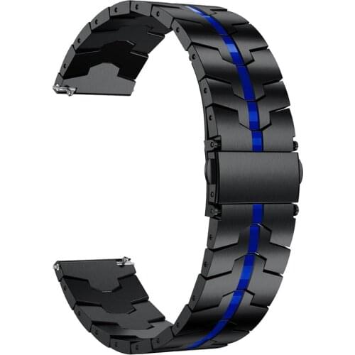 GORPIN Galaxy Watch 3 46m/45mm Band, 22mm Titanium Metal Watch Strap for Samsung Gear S3 Classic Frontier Bracelet DLC Black