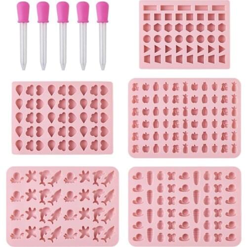 Pink Food Grade Silicone Molds for DIY Cake Decoration Chocolate Candy Soap UV Resin Epoxy Resin Jewelry Making