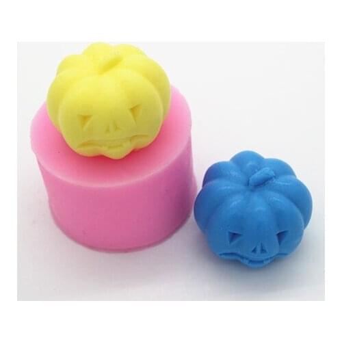 Silicone soap mold C348 Halloween pumpkin head shape Handmade cake chocolate clay mould wholesale mould tools
