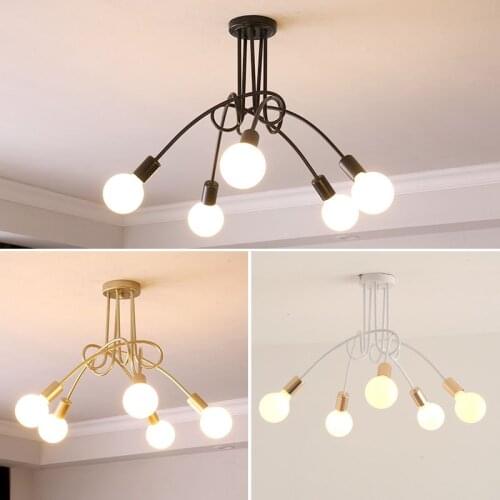 Modern personality creative lamp office chandelier simple lamp Nordic iron lamp room lamp bedroom lamp creative ceiling lamp