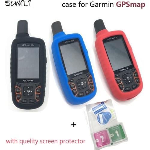 Generic Sunili Garmin GPSMAP 62 62S 62SC 64 64S 64SC Silicone Case Protecter cover with quality screen protector and clear tool
