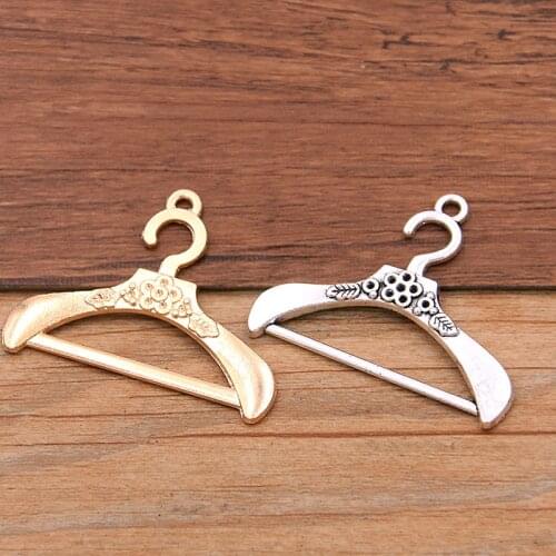 10PCS 31*38mm Metal Alloy 2 Color Hanger Charms Daily Necessities Pendants For DIY Necklace Bracelet Jewelry Making Findings