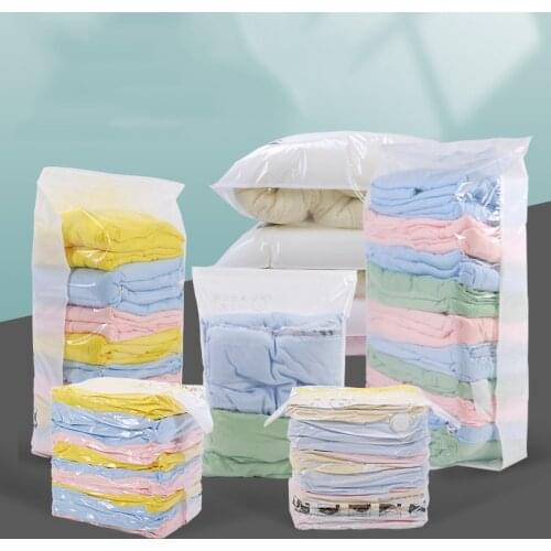 High Capacity Vacuum Bag Compressed Organizer Transparent Space Saving Quilts Clothes Seal Bags Bedding Blanket Accessories