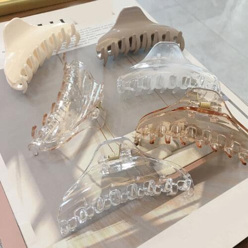 Hot Sale Solid Color Claw Clip Large Barrette Crab Hair Claws Bath Clip Ponytail Clip For Women Girls Hair Accessories Gift