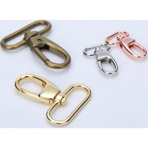 20pcs Metal Swivel Eye Snap Hook Trigger Clasps Clips for Leather Craft Bag Strap Belt Webbing Keychain Hooks