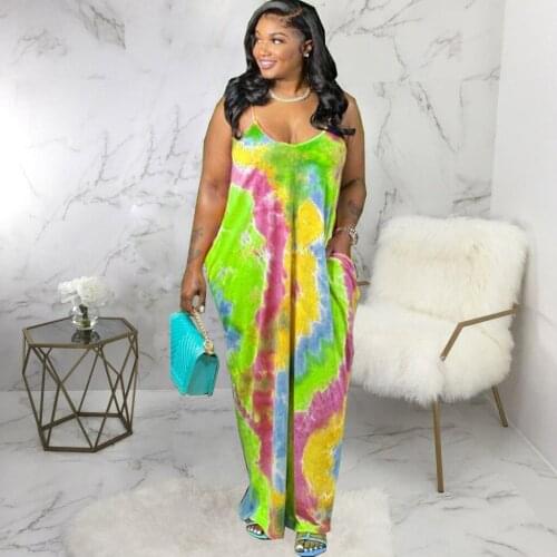 Spaghetti Strap Summer Floor Length Dress for Women Low Neck Sleeveless Loose Dresses Summer Side Pocket Backless Boho Vestido