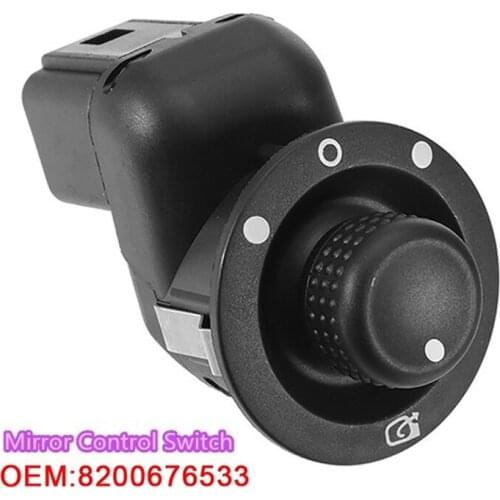 1pc ABS Electric Wing Mirror Adjust Knob Control Switch 8200676533 Rearview Mirror Adjustment Switches for Renault Megane Clio