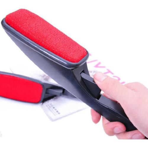 Black Red Rotatable for Clothes Electrostatic Hair Removal Brush 1Pcs Dry Cleaning Brushes Multi Purpose ABS Plastic/Lint