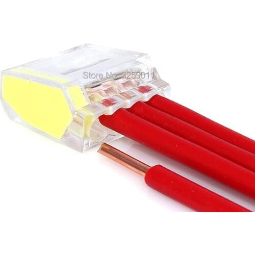 1PCS Push-in Wire Connector Dosenklemmen Compact Terminal Block PC-254 PC254-CL PC254X-CL yellow 22-12 AWG