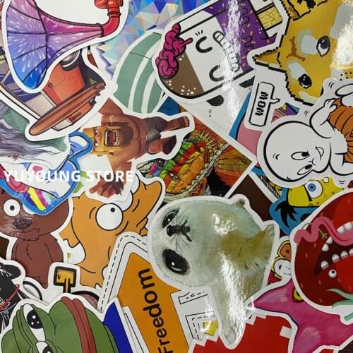100pcs free shipping laptop Graffiti Stickers For Notebook Motor Skateboard Computer Mobile Phone Cartoon Toy Styling DIY Decal