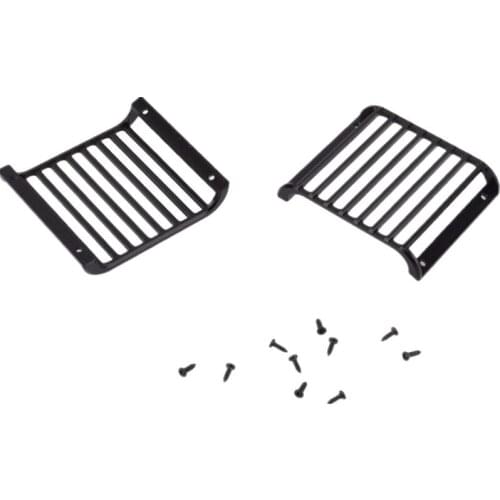 2Pcs 1:10 Headlight Grille Protective Crawler With Screws Aluminium Alloy RC Car Parts Front Guard Light Toy Cover For 1/10 TRX4