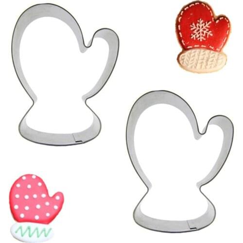 Cotton Gloves shape 2 piece biscuit cutting molds, baking tools, cake decorating soft candy tools