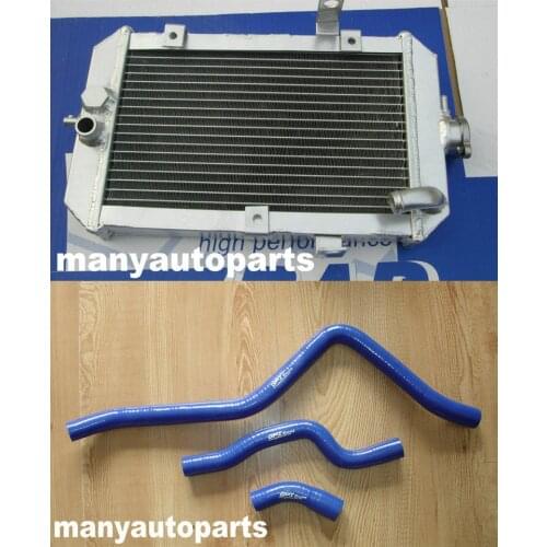 ATV Aluminum Radiator and blue hose For Yamaha 660R/Raptor 660 YFM660R 2002 2003 2004 2005