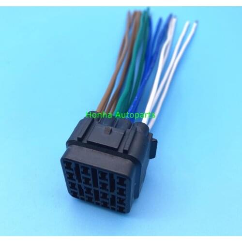 Free Shipping 10/20/50pcs black waterproof electric wire harness auto cable sumitomo 16 pin way female connector plug 6188-0353