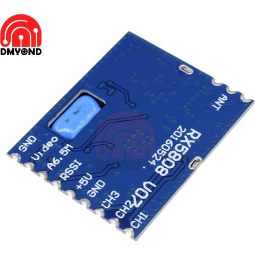 Wireless RX5808 Audio Video Receiving Module for RX5808 Frequency Phase Lock Analog AV Signal Output 3.5V 170mA Board 8 Channel