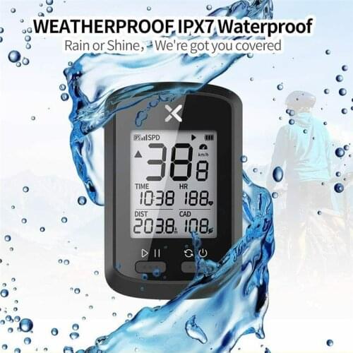 XOSS G Plus Waterproof Bicycle Bike Computer 1.8in Cycling GPS Stopwatch Wireless Bluetooth ANT+ Speedometer with Cadence Sensor