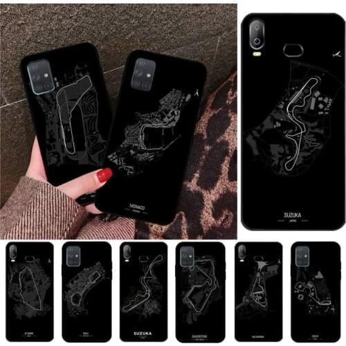Formula 1 Racing Circuit Map Phone Case For Samsung Galaxy A21S A01 A11 A31 A81 A10 A20E A30 A40 A50 A70 A80 A71 A51