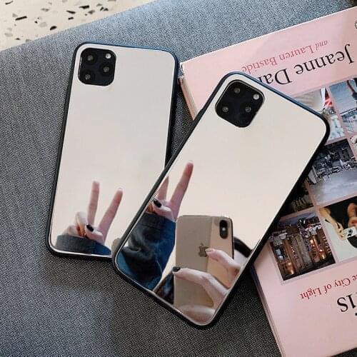TPU Makeup Mirror Case For OPPO A91 A8 A52 A72 A31 A83 F9 F11 F15 Reno 2 2z Realme X C11 C12 Protection Cover for OPPO A9 2020