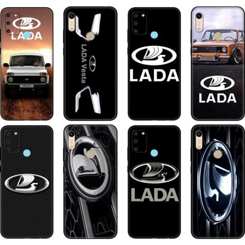 Black tpu Case For Honor 8a Prime 8s 9 10X Lite 9A 9C 9X Premium Pro 9S Case Cover Russian National Automobile LADA
