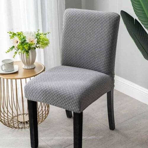 Stretch Thick Chair Covers Scandinavian Solid Color Chair Covers With Back Dining Room Chair Covers Kitchen Capa De Cadeira