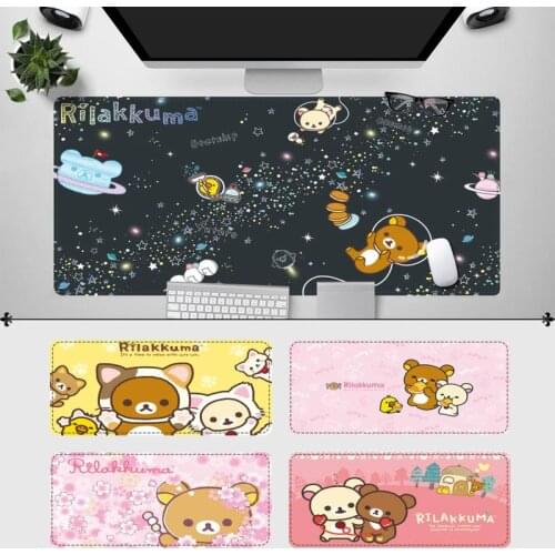 Elegant Rilakkuma Gaming Mouse Pad Gamer Keyboard Maus Pad Desk Mouse Mat Game Accessories For Overwatch