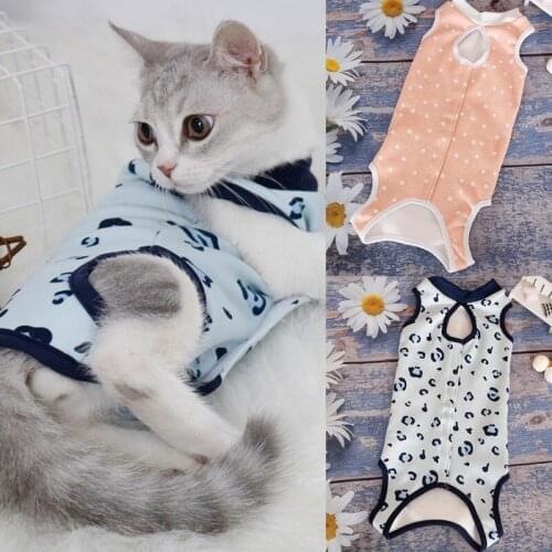 Cat Surgical Recovery Suit Anti Licking Abdominal Wounds Protector Cat Sterilization Clothes Pet Sterilization Clothes