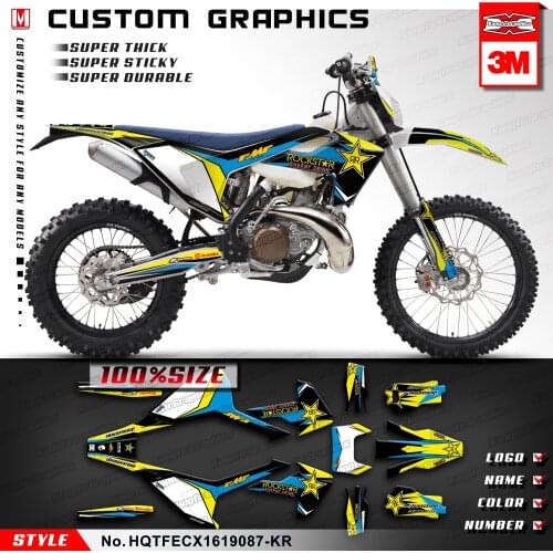 KUNGFU GRAPHICS Personalized Stickers Vinyl Decals for TE FE TX FX FS TC FC 125 150 250 300 350 450 501 2016 to 2019