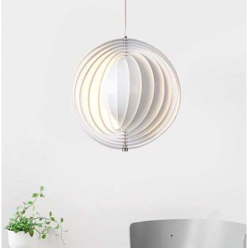 Italian designer rotating moon chandelier Nordic living room bedroom dining room lamp bar desk study circle Chandelier