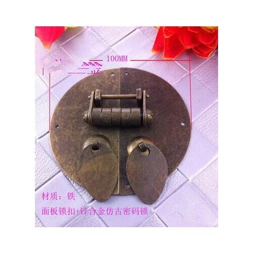 Antique box buckle diameter circular iron handle antique Chinese furniture DIY lock accessories 02