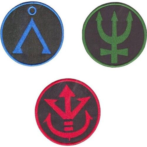 10pcs/lot round vintage Embroidery Patches Black Red green Backpack Clothing Decoration Accessories Iron Heat Transfer Applique