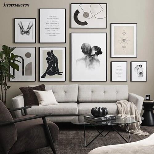 Minimalist Abstract Body Line Figure Quotes Nordic Posters And Prints Wall Art Canvas Painting Decor Pictures For Living Room