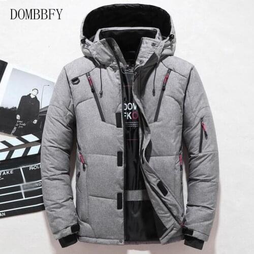 Down Jacket Male Winter Parkas Men White Duck Down Jacket Hooded Outdoor Autumn Thick Warm Padded Snow Casual Coats Outwear 4XL