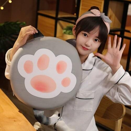 4 Style Stuffed Animal Sweet Plush Toy Soft Cartoon Round Cushion Stuffed Doll Pillow Girlfreind Gift