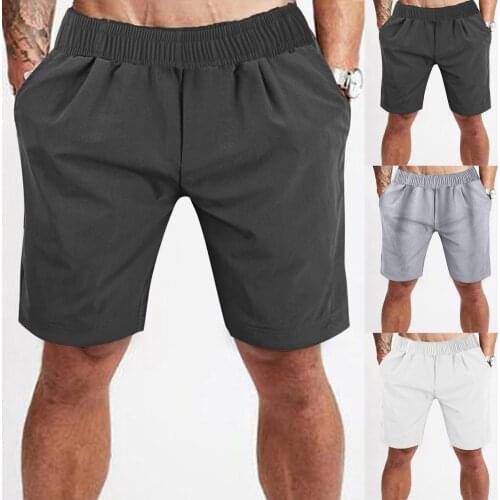 2021 New Mens Casual Pants Shorts Solid Color Loose Plus Size Shorts Five Point Pants High Quality Outdoor Sport Walking Shorts