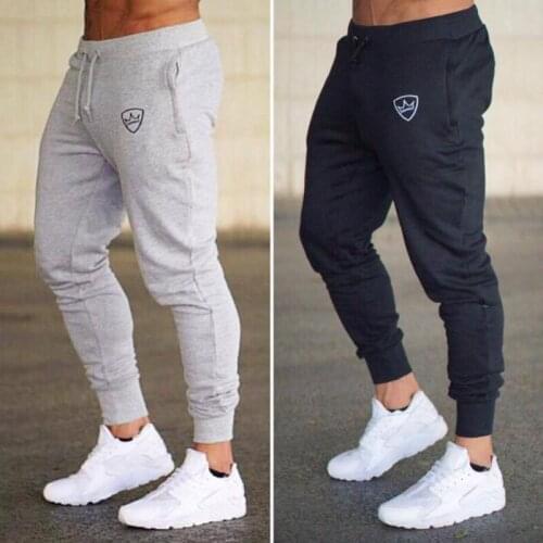 2021 Spring and Autumn New Muscle Fitness Brothers Feet Sweatpants Pure Cotton Running Fitness Pants Slim Mens Pants