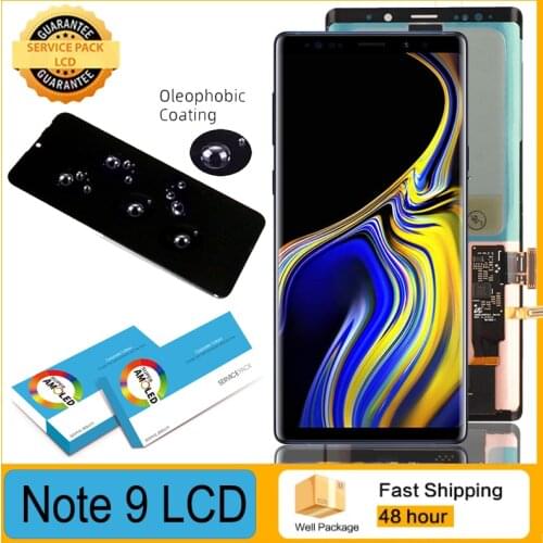 100% Original Amoled 6.4'' LCD with frame for SAMSUNG Galaxy Note 9 Note9 N960F Display Touch Screen Digitizer Repair Parts