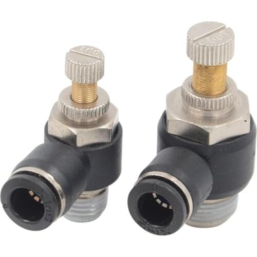 SL Pneumatic Quick Connector SL4-M5 SL4-M6 SL4--01 SL8-02 10-03 12-04 Air Pipe Pressure Regulating Throttle Valve SL6-02