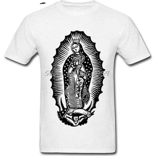 Virgin Of Guadalupe Popular T Shirt On Sale Designer Cotton White Fashion Tshirt Historic Culture Theme Print T-Shirts Men Tees