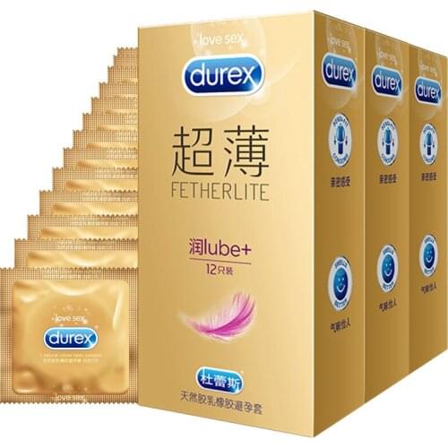 Durex 12/24pcs G Spot Condoms Natural Latex Penis Sleeve Condom Lubrication Safer Contraception Condoms for Men Sex toys shop