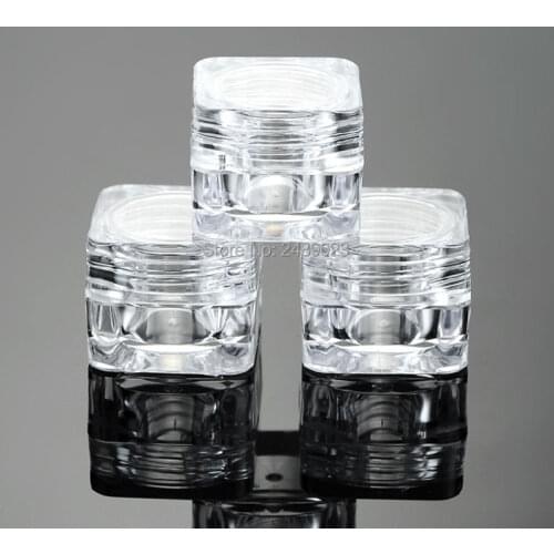 Clear Cream Plastic Jar Screw Cap Empty Refillable 5g Cosmetic Lip Gloss Packing Eye Shadow Make up Container Pot 20pcs/lot