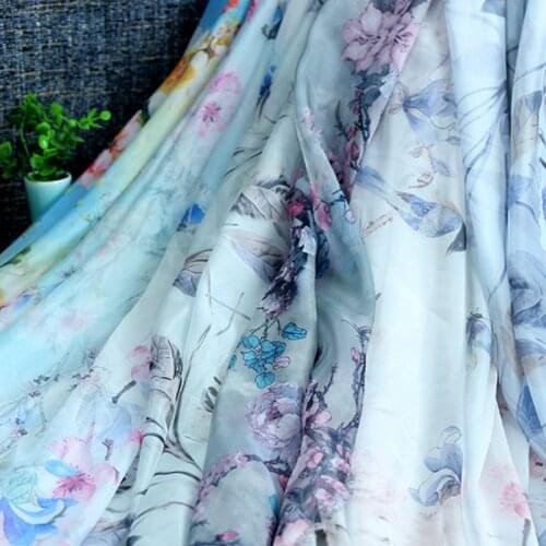 Chiffon 30D Fabric Printed Chiffon Cosplay Ancient Chinese Clothing Dress Thin Summer Clothing Scarf