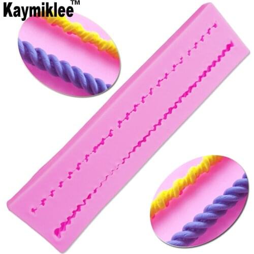 M310 Rope Silicone Mold Fondant Mould Cake Decorating Tools Chocolate Gumpaste Mold, Sugarcraft, Chocolate Mold
