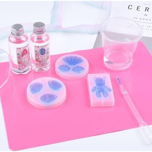 DIY Silicone Mat Resin Pad Craft Tool High Temperature Resistance Sticky Plate