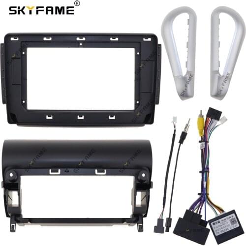 SKYFAME Car Frame Cable Canbus For PEUGEOT 208/2008 2014-2018 Screen Dask Kit Fascia Frame Fitting Kit