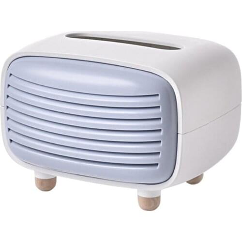 Retro Tissue Case Box Container Radio Model Home Car Towel Napkin Papers Box Case Table Decoration